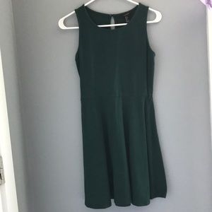 Green skater dress